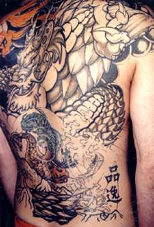PJ's full back tattoo in progress