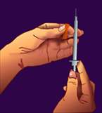 Draw air into syringe