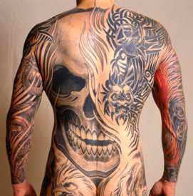 Nick Lam's body tattoo